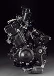 R1 engine - sump is more compact than smaller triple's