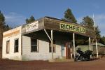 Pine Breeze gas station, now abandoned, used in Easy Riders (man turns round ‘No Vacancy’ sign in the door to keep them out).
