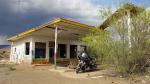 Abandoned gas station, one of many. The Whiting Brothers discovered that with just a little lumber from their father’s mill, they could easily construct a profitable gas station.