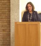 Erin Baker, Head of Motoring for the Telegraph Media Group, delivering her tribute at Kevin Ash's funeral Erin Baker, Head of Motoring for the Telegraph Media Group, delivering her tribute at Kevin Ash's funeral