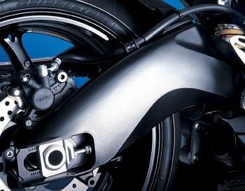 Swingarm is longer and lighter