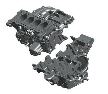 Crankcases are in two pieces instead of three